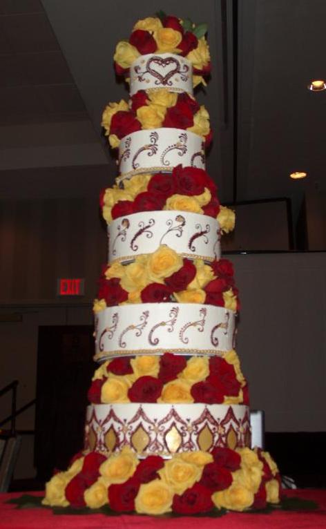 Brides will often select a smaller wedding cake and then have the cake